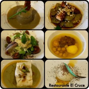 II Monográfico Alcachofa de la Vega Baja del Segura organizado por la Asociación de Restaurantes de Almoradí, Nov. 2015, menú del Restaurante El Cruce. Fuente: el Autor