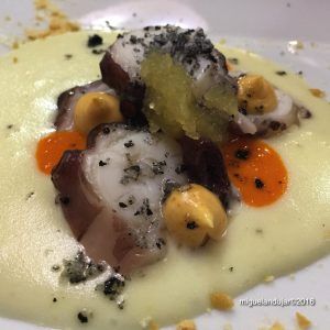 Ensaladilla Templada de Pulpo. Cafetería Tropicana 2.