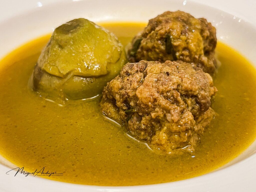 Plato típico del restaurante El Buey, Almoradí
