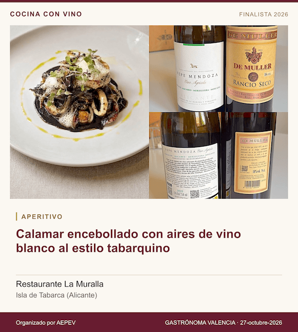 Calamar encebollado con aires de vino blanco al estilo tabarquino